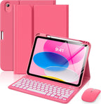 MoKo Funda para iPad A16 de 11ª/10ª generación con teclado y ratón, color