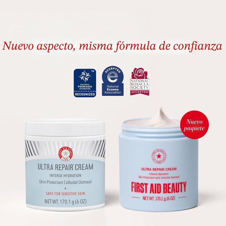 Crema ultra reparadora First Aid Beauty, hidratación intensa, humec...