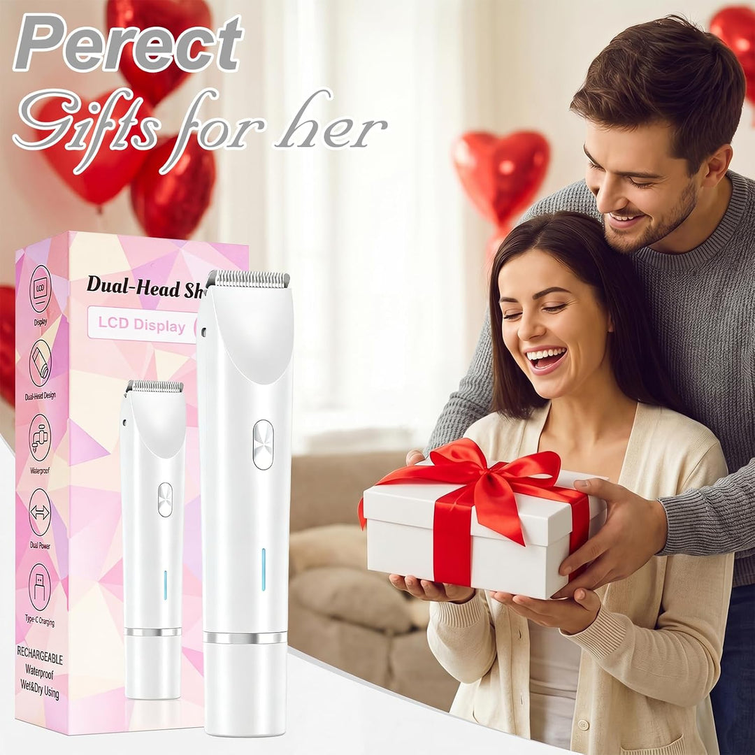 Debark Recortadora de bikini 2 en 1 para mujer, maquinilla de afeit...