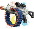 Juguete eléctrico automático con alcance, JakMean Toy Blaster con 30 clips de dardos y 100 dardos de espuma, juegos de disparos al aire libre, juguetes para niños y niñas adultos de 6 a 12 años, regalos para cumpleaños, Navidad, verde