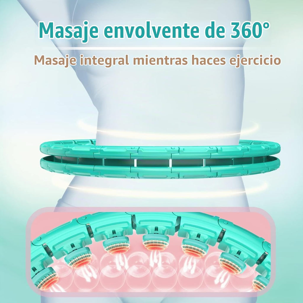 OurStarry - Aro de Ejercicio con Peso de 34 Nudos de Tamaño Grande, Anillo Inteligente de Cintura para Pérdida de Peso en Adultos