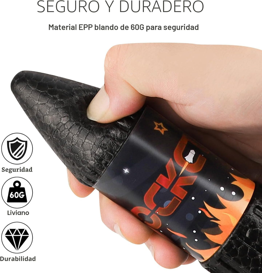 Ovaasy Lanzacohetes para niños, juguete de cohete motorizado de lan...