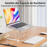 FUCDTEFC Soporte acrílico para computadora portátil, elevador de la...