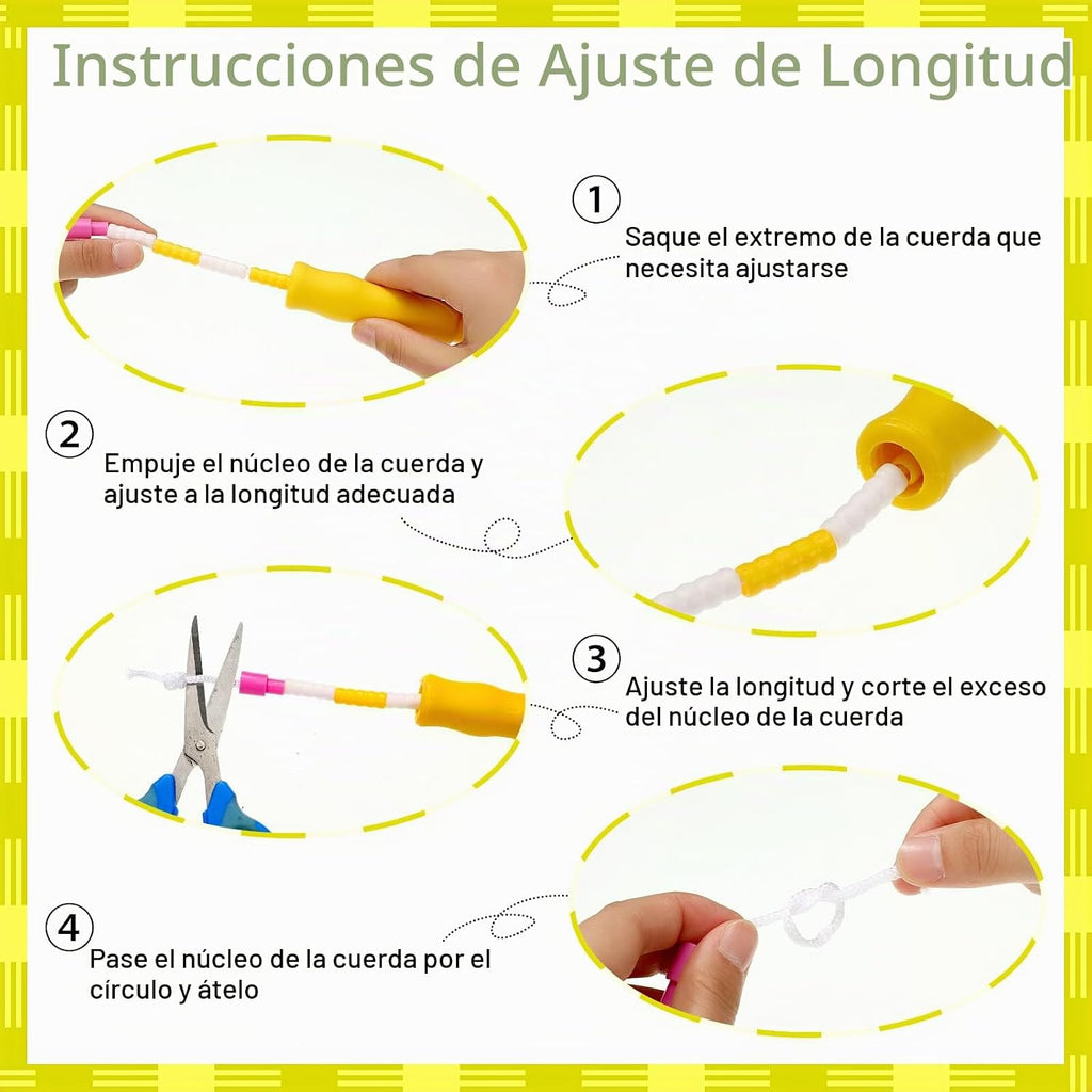 Yunsailing Cuerdas de salto, cuerda ajustable con cuentas de 9.2 pies