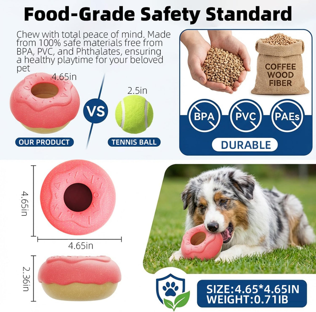 Juguete congelado todo en uno para perros con molde extraíble, juguete de enriquecimiento para masticar y lamer para estimulación mental, indestructible para masticadores agresivos, fibra de