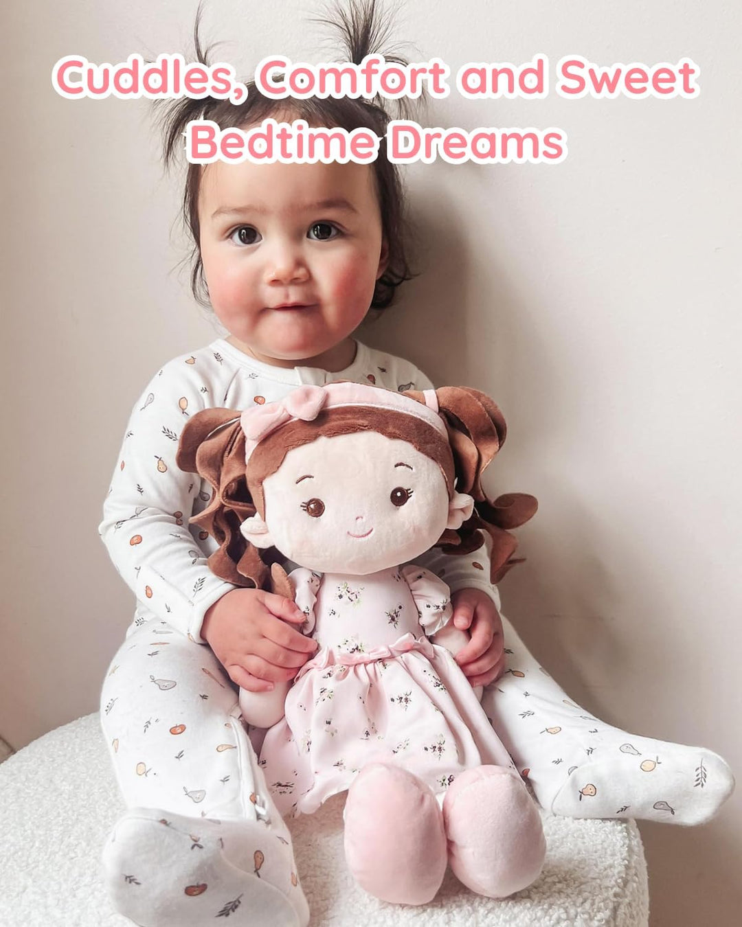 LeyaDoll Muñeca de bebé suave de felpa (16 pulgadas), mi primera mu...