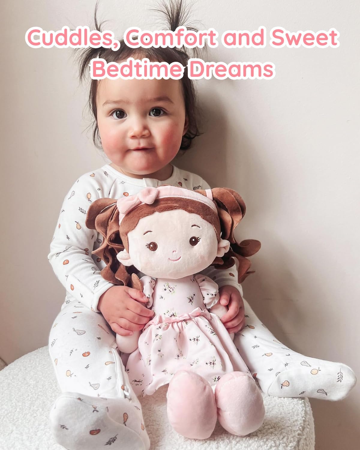 LeyaDoll Muñeca de bebé suave de felpa (16 pulgadas), Princesa Breeze-rosa