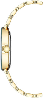 Anne Klein Reloj de pulsera con esfera de diamante genuino para mujer