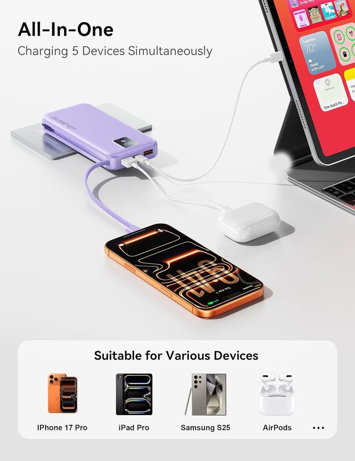 Cargador portátil, cargador de batería de carga rápida de 12000 mAh...