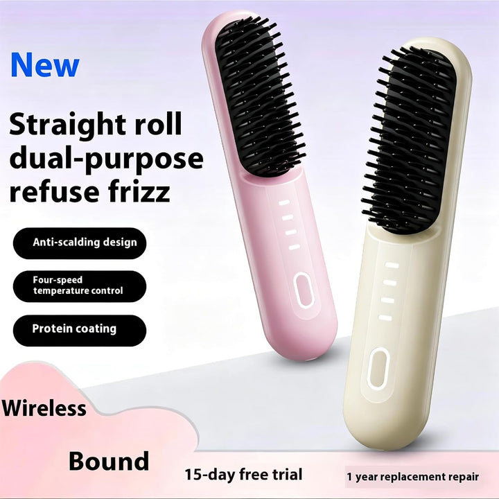 Go Brush Pro para cabello corto, alisado inalámbrico actualizado 20...