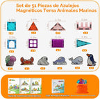 Azulejos magnéticos para niños, juego de juguetes de construcción