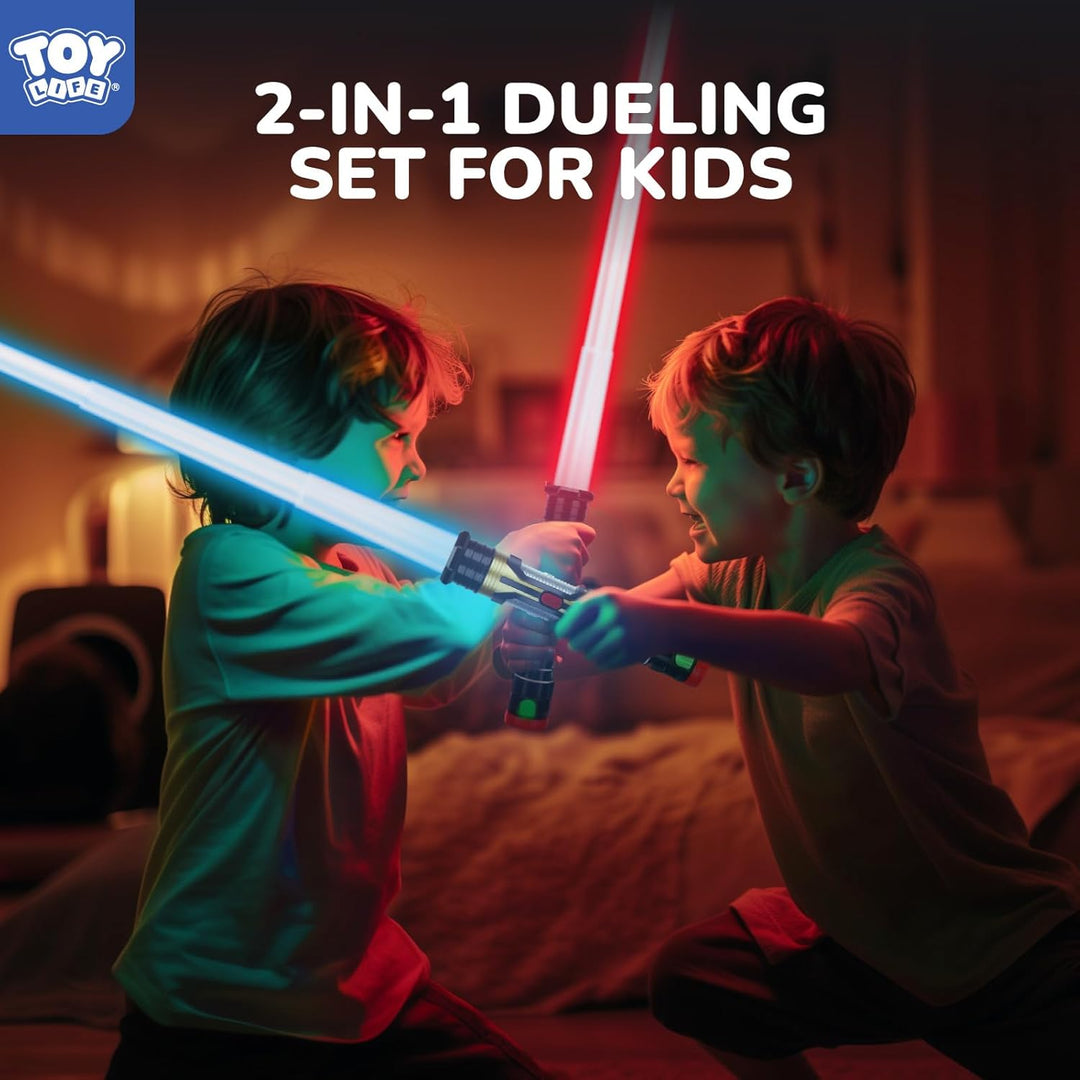 TOY Life Paquete de 2 espadas de luz de sable oscuro para niños, es...