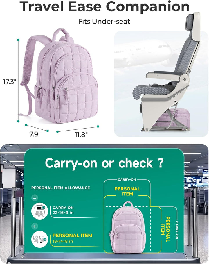 BAGSMART - Mochila universitaria para portátil, mochila de viaje pa...