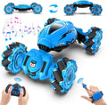 Gesture RC Car, juguete de acrobacias RC con detección de gestos para niños de 6 a 12 años, control remoto de mano 4WD de 2.4 GHz con luces y música, deriva con rotación de 360° todoterreno