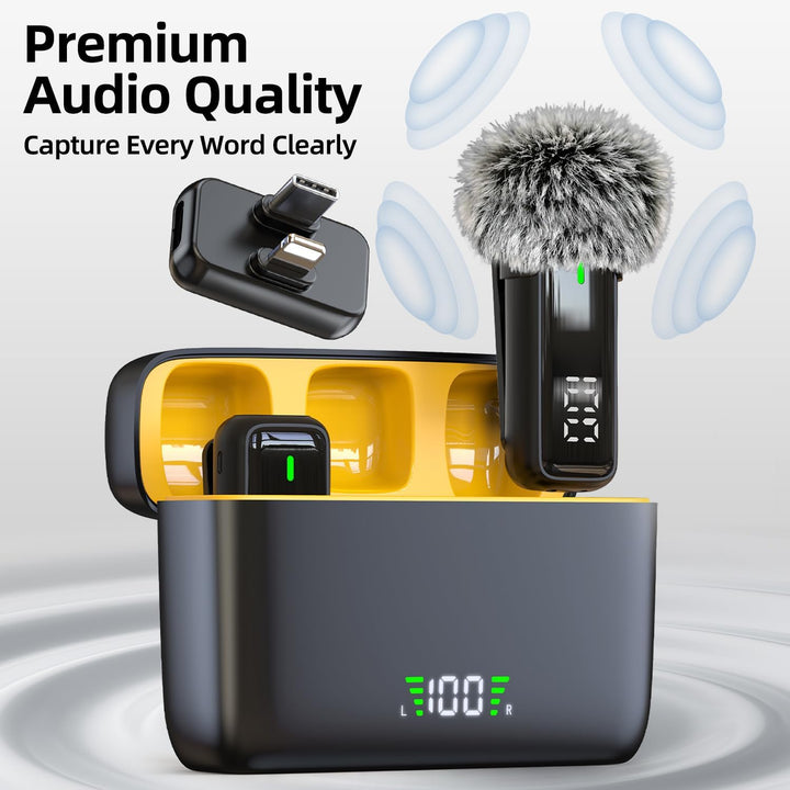 TXTUNE Micrófono inalámbrico Lavalier para iPhone iPad Android - Mi...