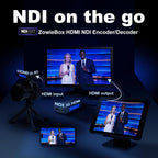 Codificador/decodificador de video HDMI 4K, ZowieBox, convertidor/reproductor nativo NDI HX3 (certificado), UVC a HDMI, captura de video Pass-Through, SRT/RTMP(S)/RTSP, transmisión en vivo a YouTube
