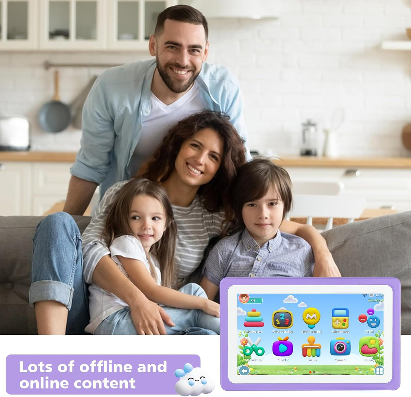 Tablet para niños de 7 pulgadas, 32 GB, tableta para niños de 3 a 7...