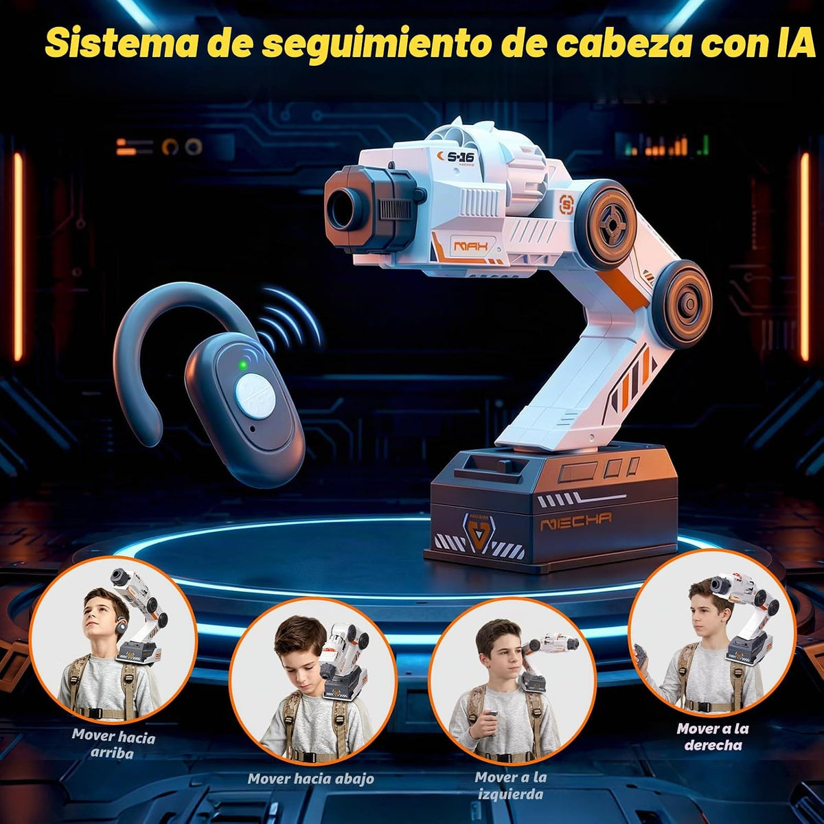 Pistola mecánica de seguimiento inteligente, control remoto, 30
