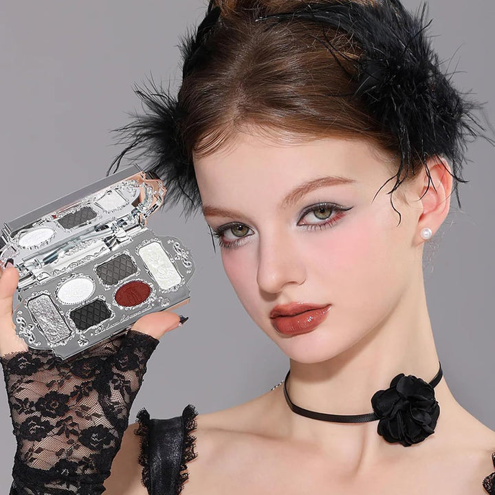 Flower Knows Swan Ballet Paleta de maquillaje de seis colores, pale...