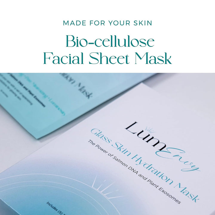LúmEnvy - Máscara facial de vidrio para la piel, ADN de salmón (PDR...