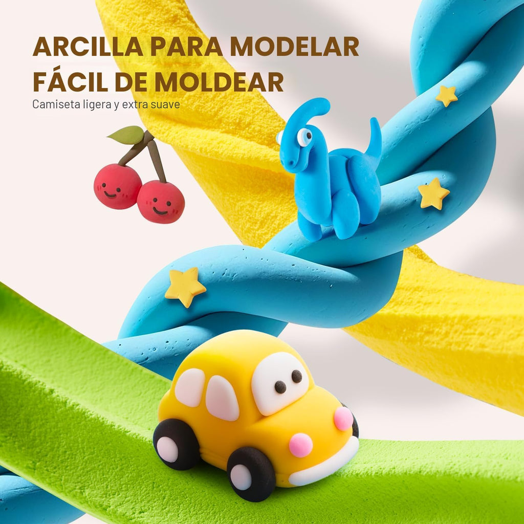 Jar Melo Arcilla seca al aire, kit de arcilla mágica para modelar, 24