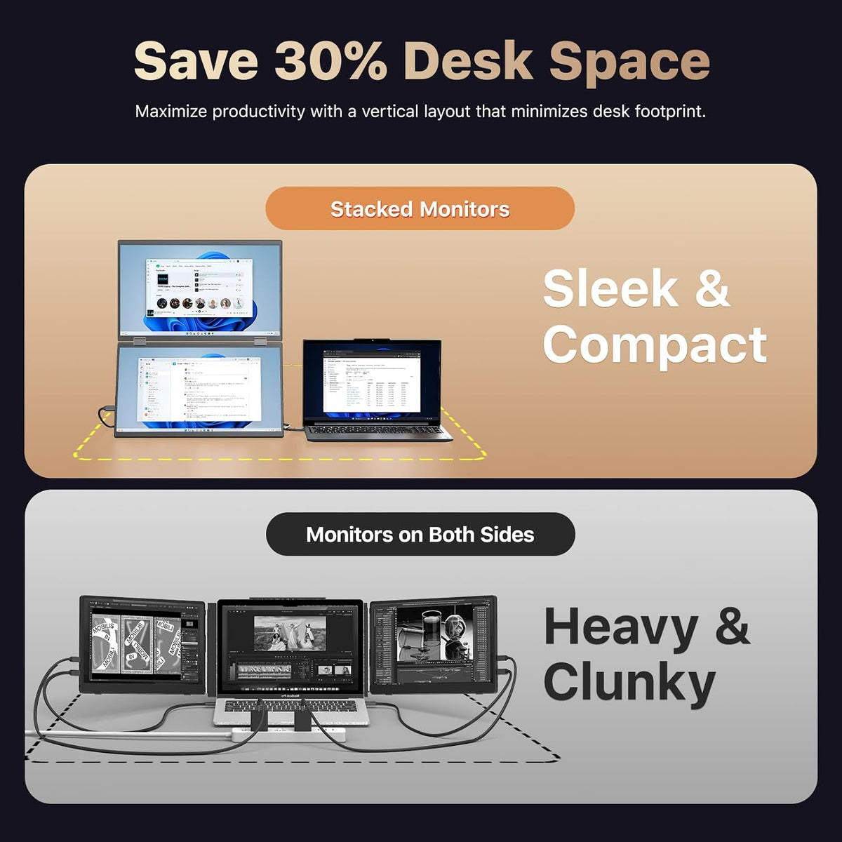 kksmart Monitor portátil para laptop, MacBook Surface PC, Xbox PS5,...
