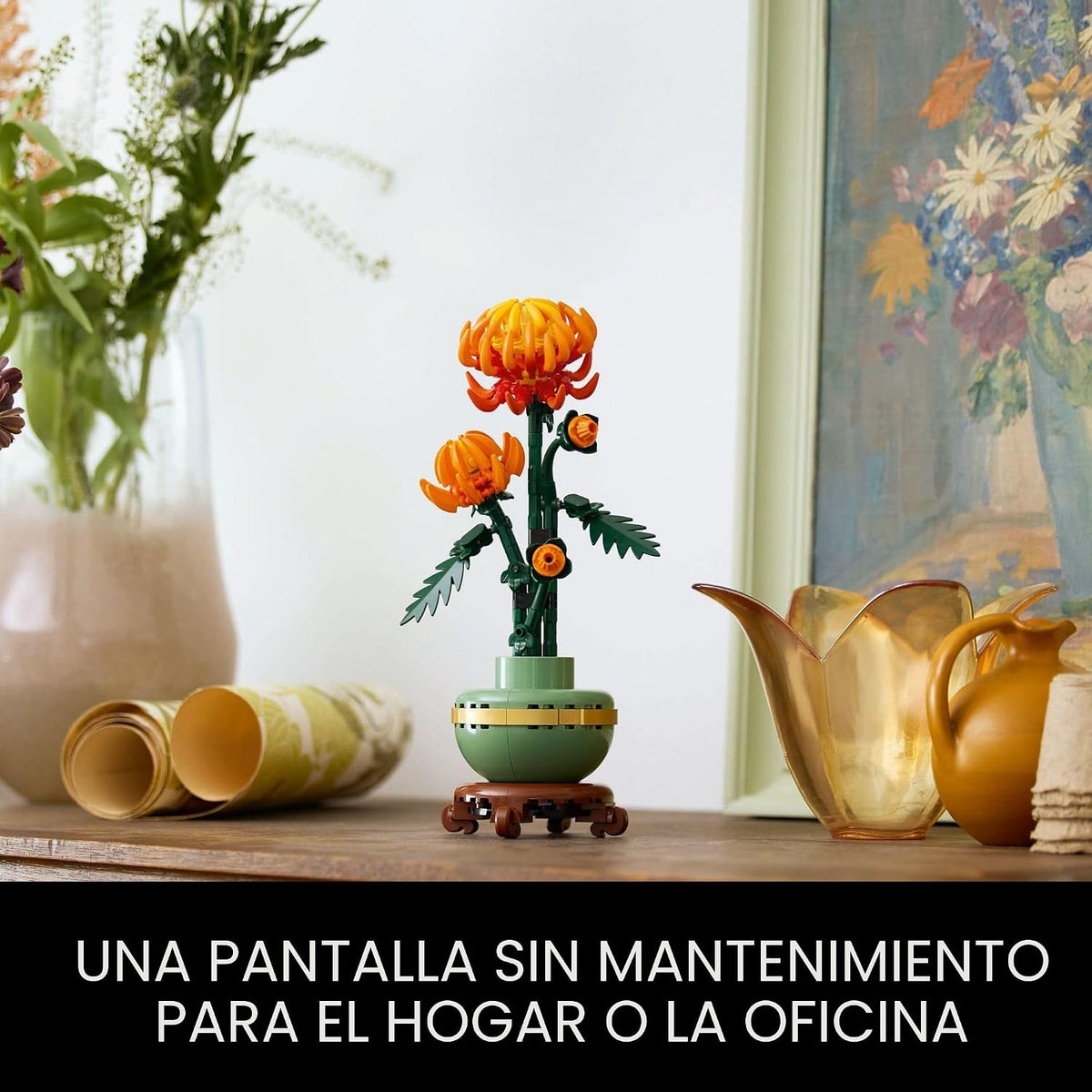 LEGO Botanicals - Juego de construcción de crisantemo para adultos a partir de 18 años, flor artificial para centros de mesa y decoración, regalo para cumpleaños, 10368