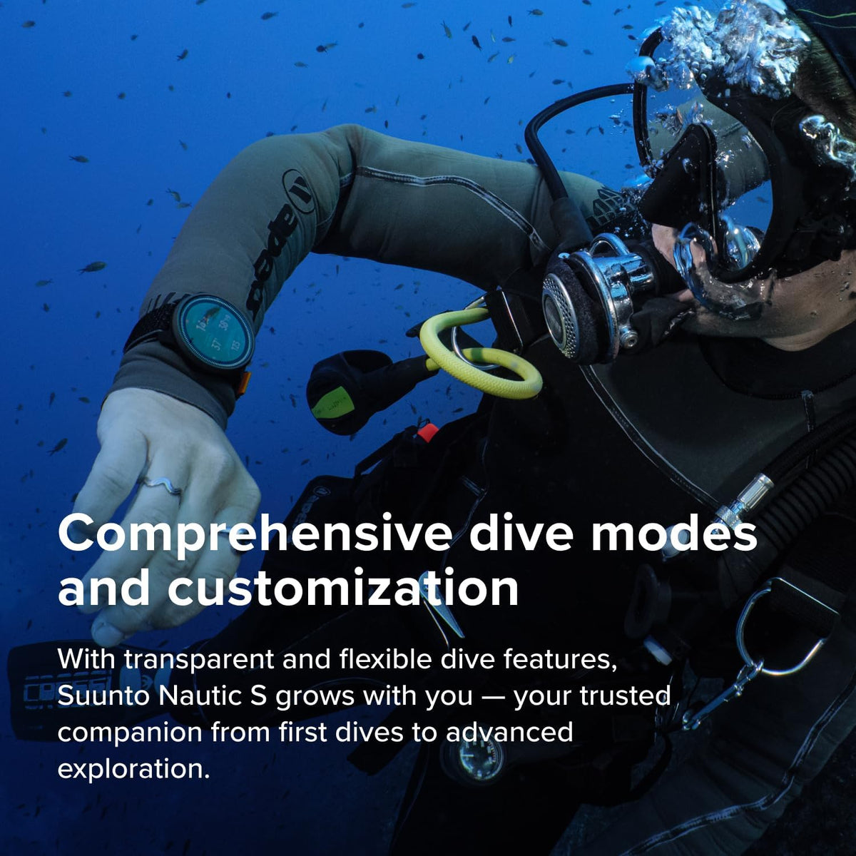 SUUNTO Nautic S - Reloj de buceo, pantalla táctil AMOLED (262.5 ft