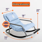 Special Supplies Mecedora sensorial para niños, cómoda mecedora para niños, silla de suelo versátil con tela suave y estabilidad para sala de juegos, dormitorio o guardería (a partir de 3 años) (azul)