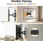 Soporte de pared para TV de movimiento completo ultradelgado de 1.3