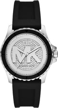 Michael Kors Everest - Reloj de acero inoxidable para mujer con correa de acero o silicona