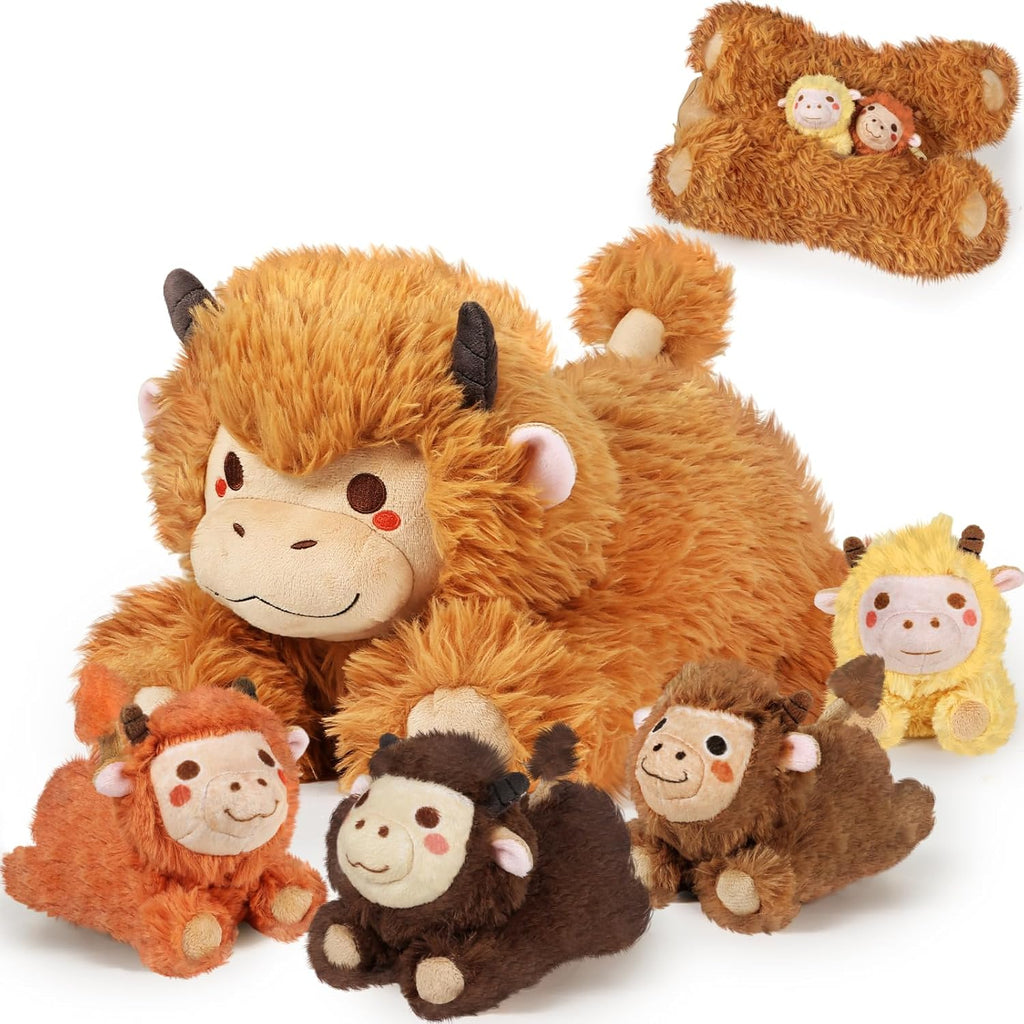 KMUYSL Highland Cow - Animal de peluche para niñas de 0 1 2 3 4 5