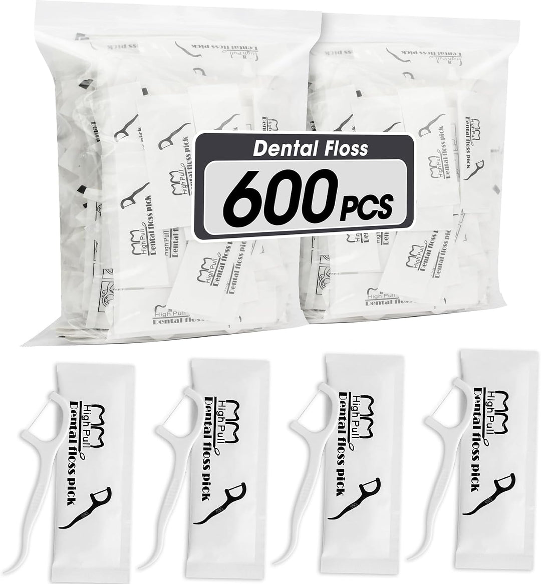AZEN 600 unidades de hilo dental a granel, palillos de hilo dental...