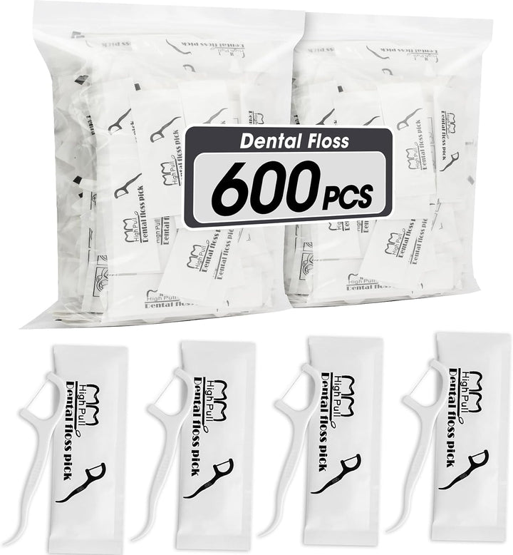 AZEN 600 unidades de hilo dental a granel, palillos de hilo dental...