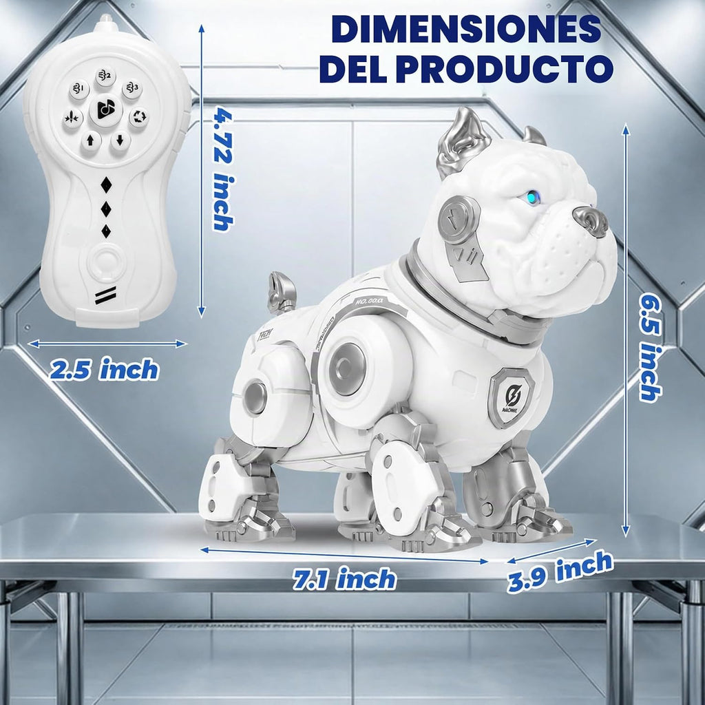 Perro de control remoto, robot de pedos Spary Bulldog para niños