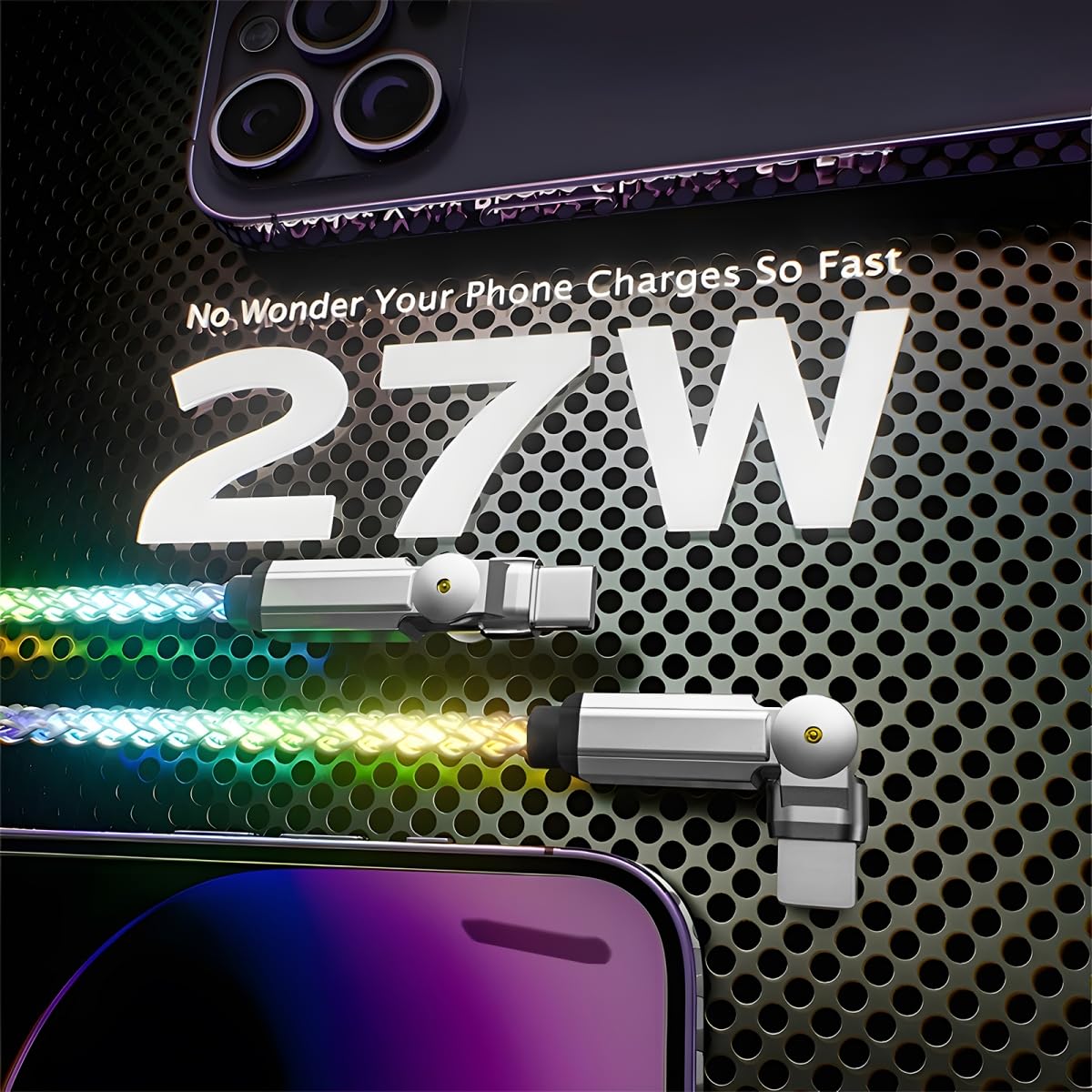 Paquete de 2 cables de iluminación USB-C, cable USB C a USB C de 6.6 pies