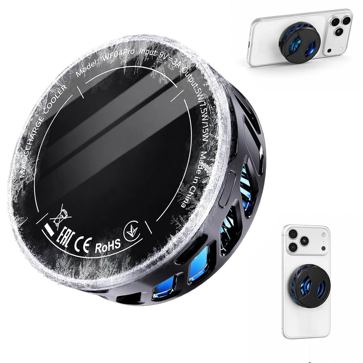 Enfriador magnético para teléfono, enfriador RGB portátil ligero