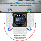 Buscador de ángulo digital con láser electrónico – Calibre de ángulo magnético fuerte de 4 lados, inclinómetro de cubo con luz de fondo, transportador de inglete de sierra de mesa, herramienta de