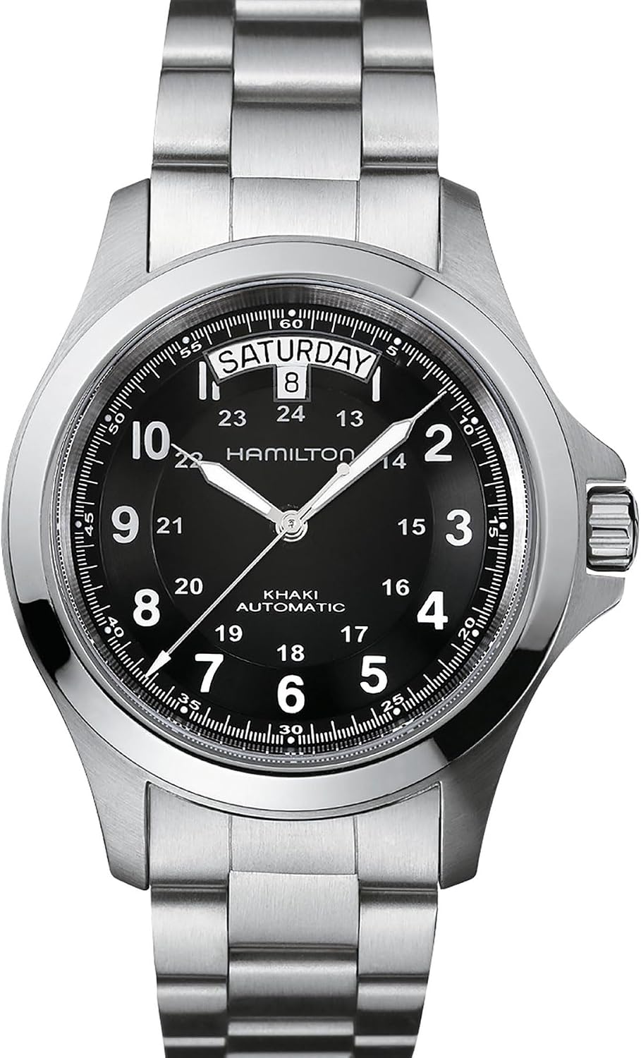 Hamilton Khaki Field King Reloj automático para hombre, caja de acero
