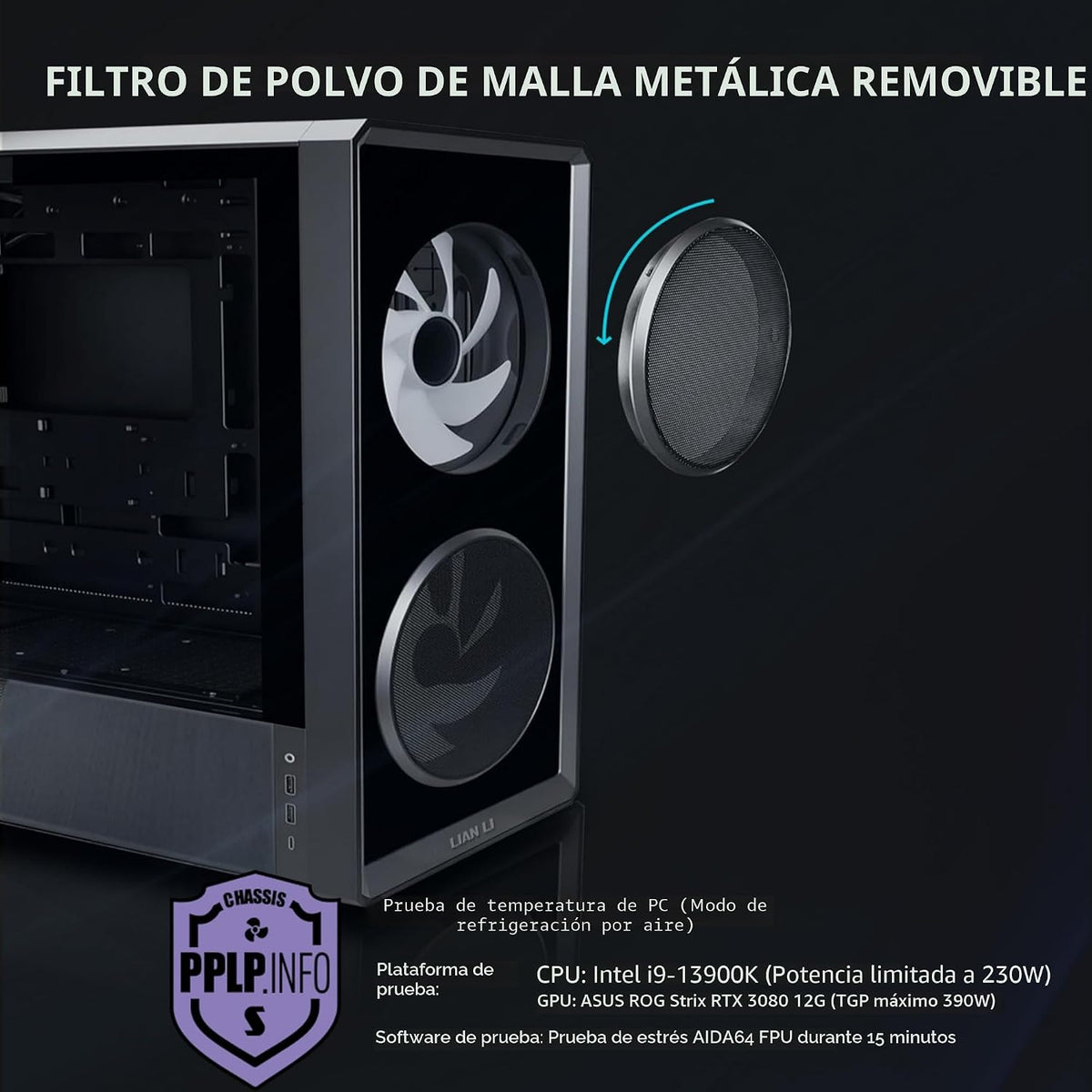 Lian Li LANCOOL 217 INF Mid-Tower ATX Funda para PC, color negro (L...