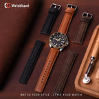 Paquete de 3 correas de reloj de cuero genuino de 0.709/0.748