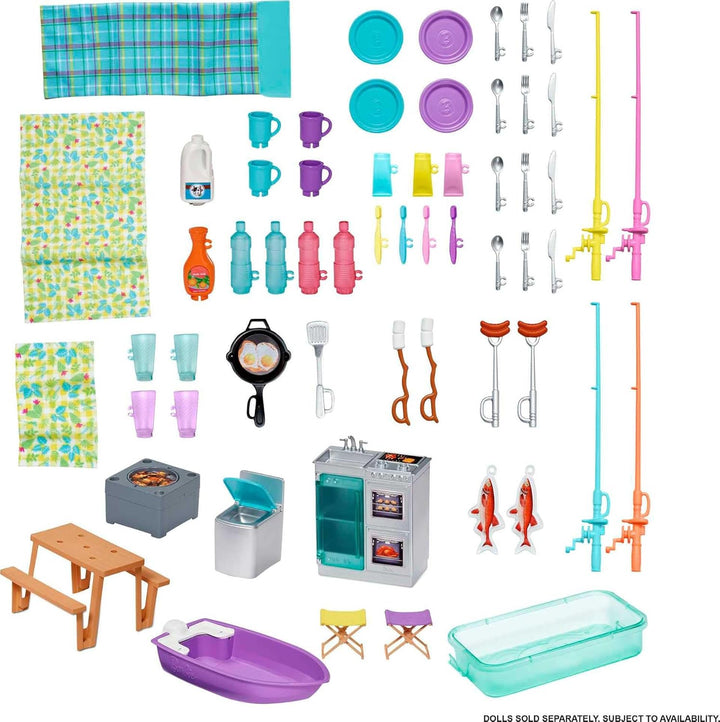 Barbie Camper, juego de muñecas con 50 accesorios, se transforma en...