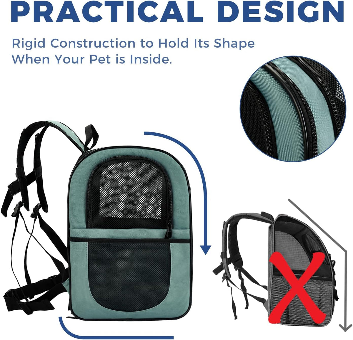 Apollo Walker - Mochila portadora para gatos, marco de soporte
