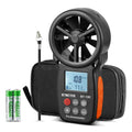 BT-100 Anemómetro de mano, medidor digital de velocidad del viento CFM probador medidor de velocidad de flujo de aire para dron de filmación HVAC, sensación térmica, temperatura del viento de