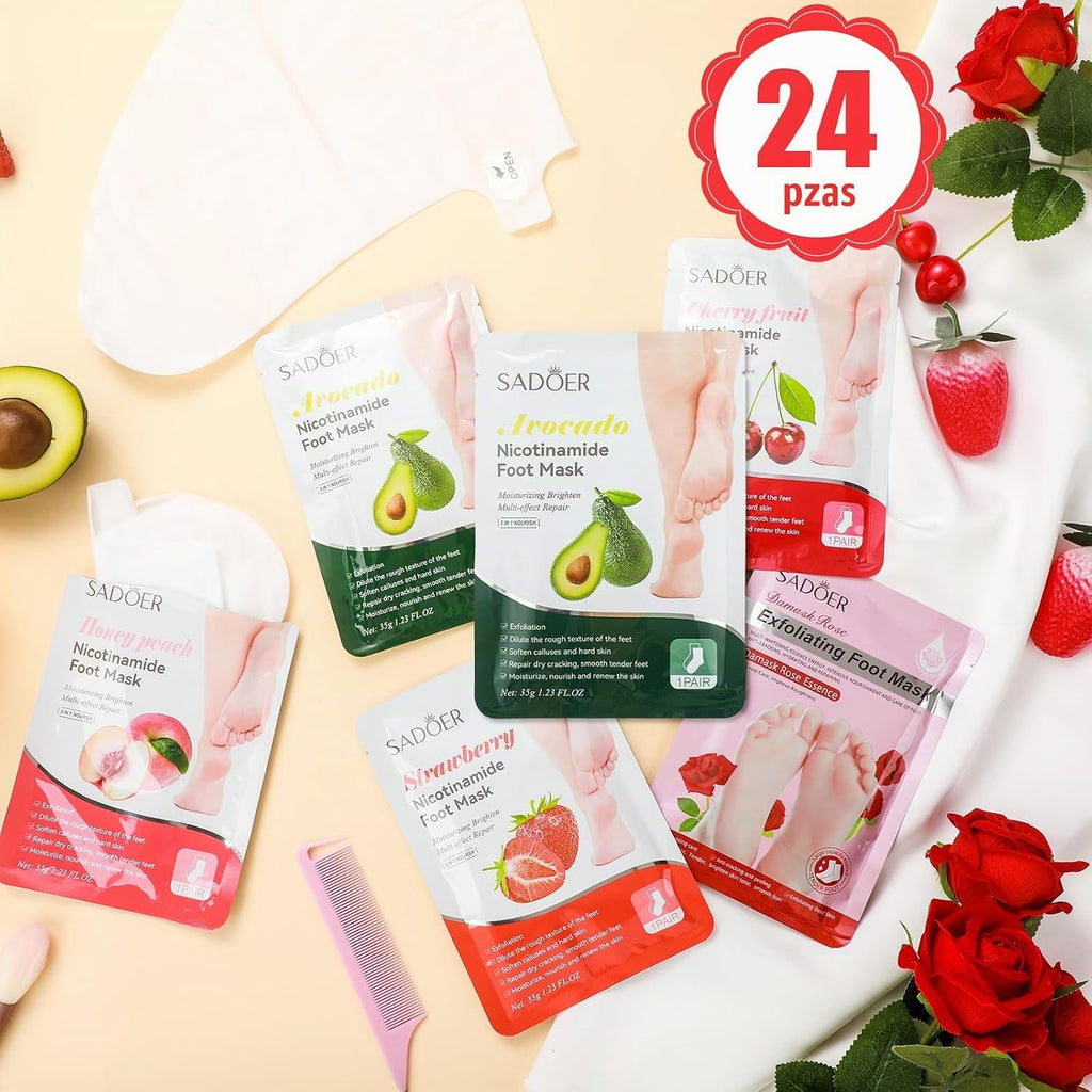 24 unidades de mascarillas de belleza de frutas a granel para mujeres, niñas y hermanas