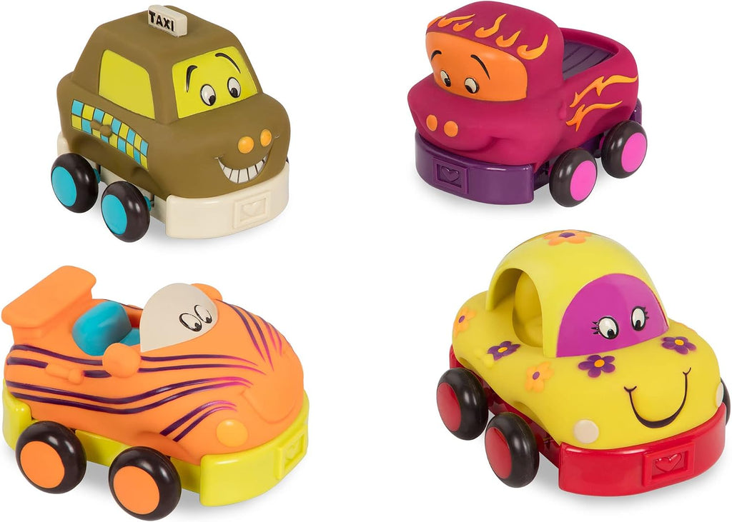 B. toys Wheeee-Ls! - Coches de tracción con 4 sonidos, interactivos