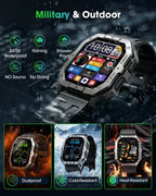 Reloj inteligente militar GPS integrado, llamadas Bluetooth, para iPhone y
