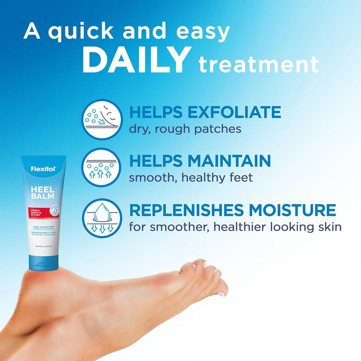 Flexitol Bálsamo para el talón, rica crema hidratante y exfoliante...