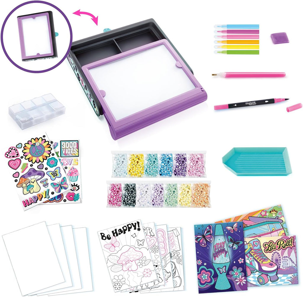 Canal Toys Style 4 Ever Estudio de Arte de Diamante. Estuche LED 3 en 1 con Tablero Iluminado. Crea Dibujos, Pósters de Diamantes y Adhesivos de Diamantes. Edad 6+