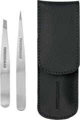 Tweezerman Juego de pinzas pequeñas con estuche de viaje, pinzas de...
